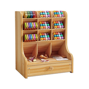 Large Capacity DIY Pen Holder Box Desktop Stationary Storage Rack_7