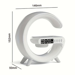 3-in-1 G-shaped Colorful RGB Wireless Charger Bluetooth Speakers_11