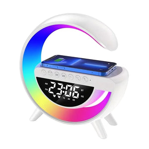 3-in-1 G-shaped Colorful RGB Wireless Charger Bluetooth Speakers_2