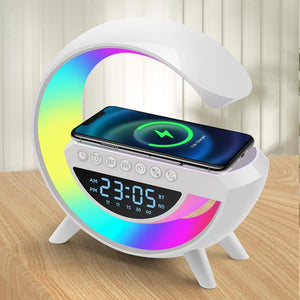 3-in-1 G-shaped Colorful RGB Wireless Charger Bluetooth Speakers_6