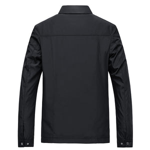 Spring Autumn Thin Section Business Lapel Casual Bomber Jacket_4
