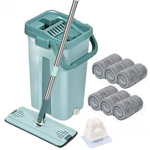 Wet or Dry Usage Hands-Free Mopping System with Bucket and Microfiber Pads_9