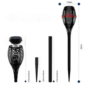 12LED Solar Flame Torch Light Flickering Floor Lamp_8