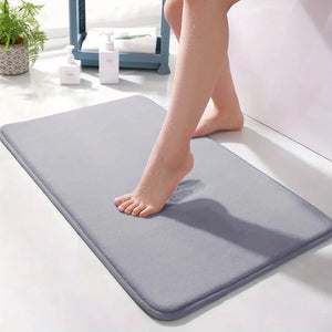 Super Absorbent Memory Foam Floor Mat Non-Slip Bathroom Rug_0