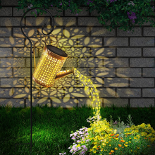 Solar Watering Can Waterproof Waterfall Lights Garden Decorative_3