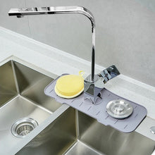 Silicone Faucet Handle Drip Catcher Tray Mat Dish Soap Sponge Holder_2