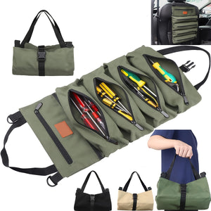 Canvas Tool Organizer Car First Aid Kit Wrap Roll Storage Case_6