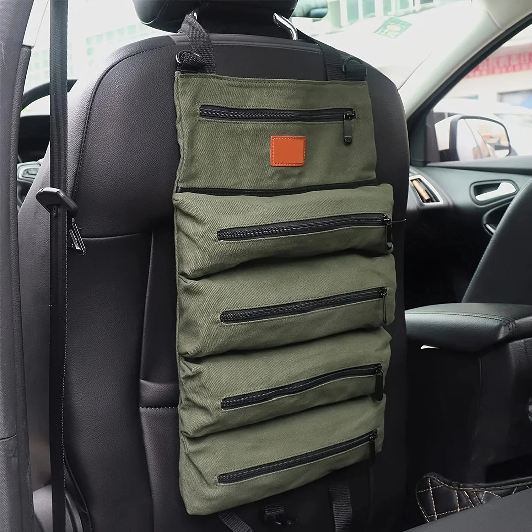 Canvas Tool Organizer Car First Aid Kit Wrap Roll Storage Case_0