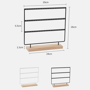 3-Tiers 69 Holes Metal Jewelry Storage Organizer Earring Display Holder_8