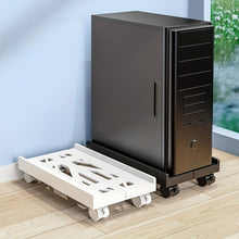 Ventilated Computer Tower Stand Mobile PC Tower Stand with 4 Caster Wheels_0