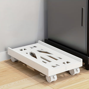 Ventilated Computer Tower Stand Mobile PC Tower Stand with 4 Caster Wheels_1