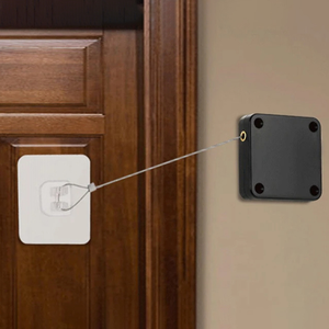 No Punching Automatic Door Closer Surface Door Stop Pull Cord_0