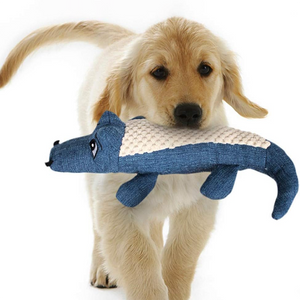 Pet Chew Toys Interactive Cartoon Plush Alligator Shape Dog Grinding Teeth Training Supplies_1