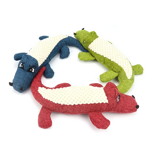 Pet Chew Toys Interactive Cartoon Plush Alligator Shape Dog Grinding Teeth Training Supplies_4