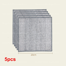 Non-Scratch Iron Microfiber Mesh Dishrag Washing Pot Rags Kitchen Towel_5