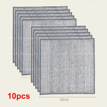 Non-Scratch Iron Microfiber Mesh Dishrag Washing Pot Rags Kitchen Towel_6