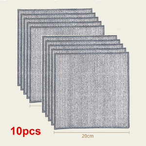Non-Scratch Iron Microfiber Mesh Dishrag Washing Pot Rags Kitchen Towel_6