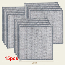 Non-Scratch Iron Microfiber Mesh Dishrag Washing Pot Rags Kitchen Towel_7