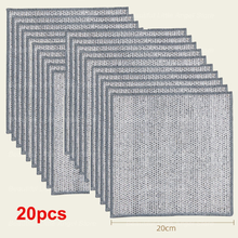 Non-Scratch Iron Microfiber Mesh Dishrag Washing Pot Rags Kitchen Towel_8