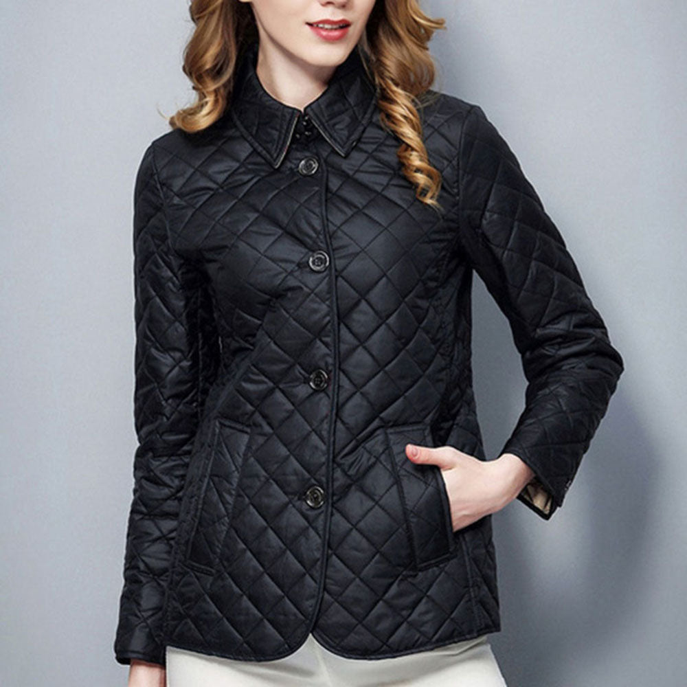 Casual Women's Quilted Cotton Jacket_0