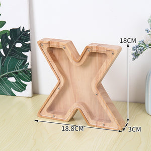 26 Creative A-Z Letters Wooden Savings Container Transparent Design_29