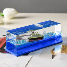 Cruise Ship Fluid Drift Bottle Desktop Decoration_3