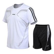 Universal Gym Training Marathon Workout Athletic Sets with Short and T-shirt_2