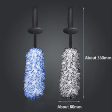 Plush Car Wheel Hub Brush Anti-Slip Plastic Handle_5
