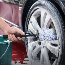 Plush Car Wheel Hub Brush Anti-Slip Plastic Handle_2