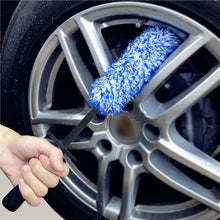 Plush Car Wheel Hub Brush Anti-Slip Plastic Handle_0