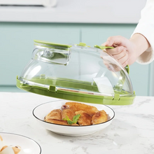 10 Inch Clear Microwave Splatter Cover with Water Steamer and Handle_2