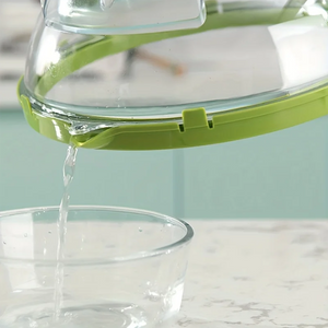 10 Inch Clear Microwave Splatter Cover with Water Steamer and Handle_6