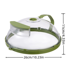 10 Inch Clear Microwave Splatter Cover with Water Steamer and Handle_8