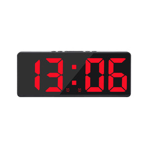 Acrylic/Mirror Voice Control Snooze Electronic LED Digital Alarm Clock - Powered By Battery_6