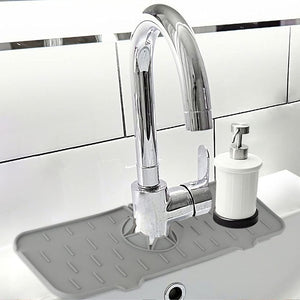 Silicone Faucet Handle Drip Catcher Tray Mat Dish Soap Sponge Holder_4