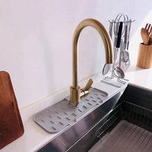 Silicone Faucet Handle Drip Catcher Tray Mat Dish Soap Sponge Holder_7