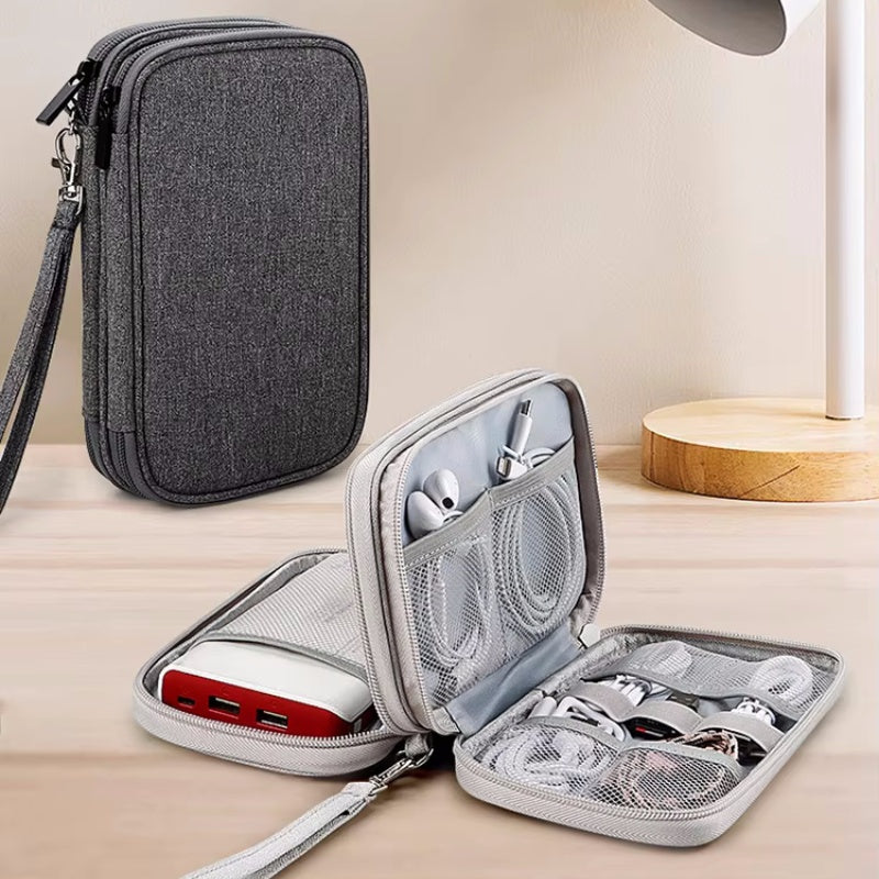 Travel Portable Digital Storage Bag USB Data Cable Organizer_0
