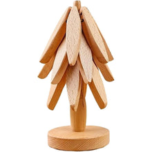 Tree Design Stand Wooden Anti Scald Heat Resistant Table Mat Coaster_9