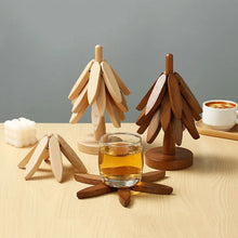 Tree Design Stand Wooden Anti Scald Heat Resistant Table Mat Coaster_0