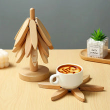Tree Design Stand Wooden Anti Scald Heat Resistant Table Mat Coaster_3