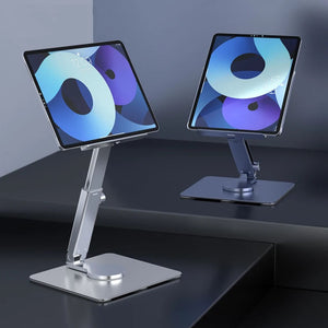 Aluminum Tablet Stand 360°Rotating Folding Adjustable Desk Holder_3