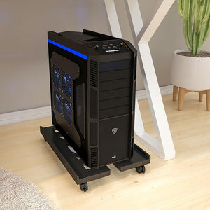 Ventilated Computer Tower Stand Mobile PC Tower Stand with 4 Caster Wheels_4