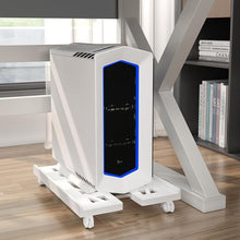 Ventilated Computer Tower Stand Mobile PC Tower Stand with 4 Caster Wheels_5