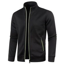 Men Zip Up Stand Collar Lightweight Workout Jacket_0