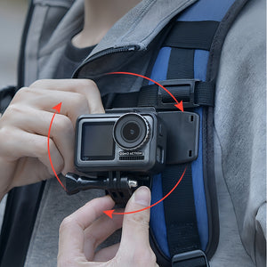 360 Rotation Bag Backpack Shoulder Strap Mount Strap Holder for GoPro_5