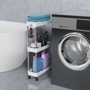 Multi-purpose Portable Bathroom Storage Rack on Wheels_3