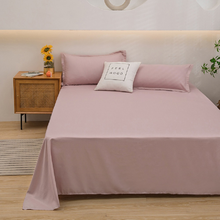 Soft Solid Color Bed Sheet for Double Bed_2