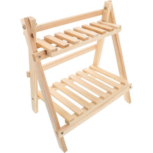Wooden Storage Shelf 2-Tiers Desktop Organizer Shelves Trapezoidal Desk Display Rack_9