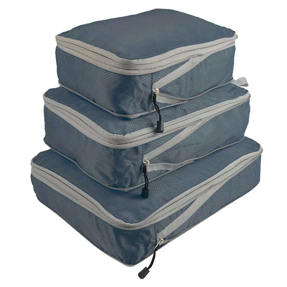 3Pcs Compressible Travel Storage Bag Suitcase Packing Cubes_0