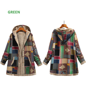 Patchwork Fleece-Lined Boho Hooded Jacket_14